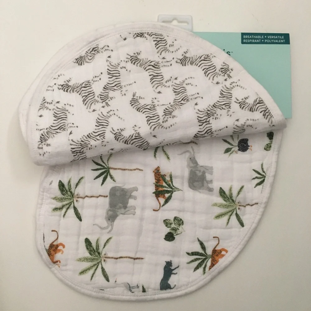 Aden + Anais 2 pack Burpy Bib Classic Muslin Cotton Breathable NEW
